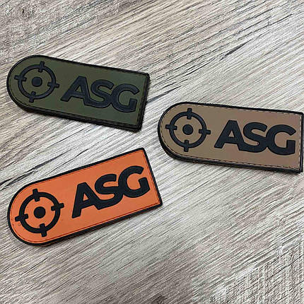 Нашивка PVC 3D - ASG - OLIVE, фото 2