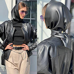 Косинка жіноча стильна трендова з екошкіри на кнопці Shld187