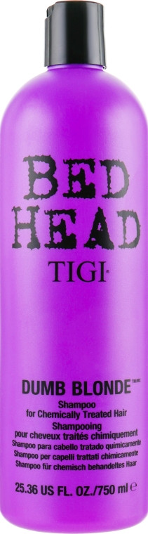 Шампунь для знебарвленого і пошкоджених волосся Tigi Bed Head Dumb Blonde Shampoo, 750 мл