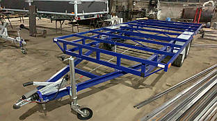 Причіп 2 хосная платформа 5м х 2,3 м. Ресорна. Гальма 2,7 т на задню вісь.