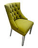 Стілець м'який кухонний обідній MeBelle MUSE 56 х 55 х 100 см із стяжками, зелений салатовий фісташковий велюр, фото 4