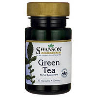 Растительный экстракт Свансон США Зеленый Чай Green Tea Swanson USA 500 мг 30 капсул