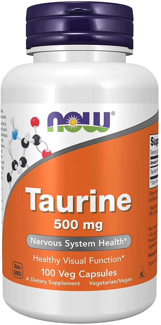 Now Foods Taurine 500mg 100 капсул