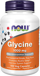 Now Foods Glycine 1000mg 100 капсул