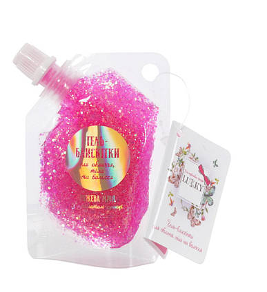 Дитячі гель-блискітки для тіла, волосся, обличчя, марки «Lukky» Колір рожевий