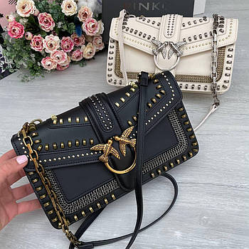Жіноча шкіряна сумка Pinko Mix studs Пінко