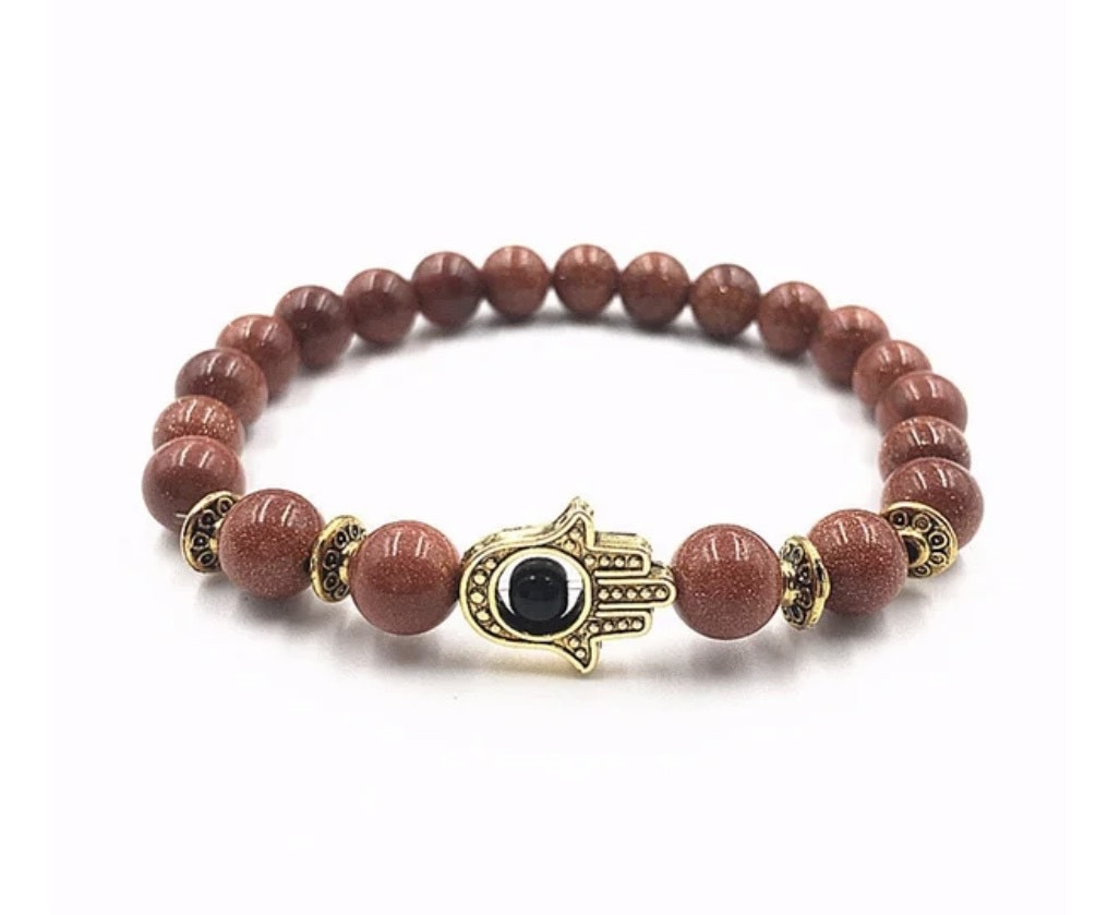 Браслет Рука Фатіми Хамса з авантюрину, фото 1