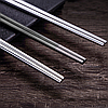 Преміум Китайські Японські Палички "Квітуча Слива" Для Їди Суші з лазерним візерунком Срібло нержавіюча сталь, фото 3