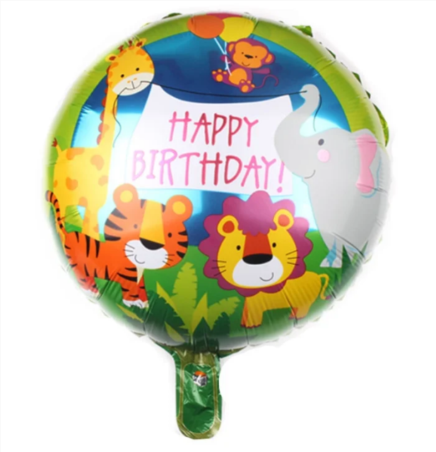 Фольгована куля "Happy Birthday тваринки" (Китай), фото 1