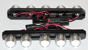 Денні ходові вогні 5 LED DIY 2x6W (яскраве біле холодне світло)