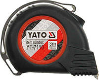 Рулетка YATO : L= 3 м х 16 мм. з нейлоновим покриттям, магнітним наконечником [12/120] YT-7110