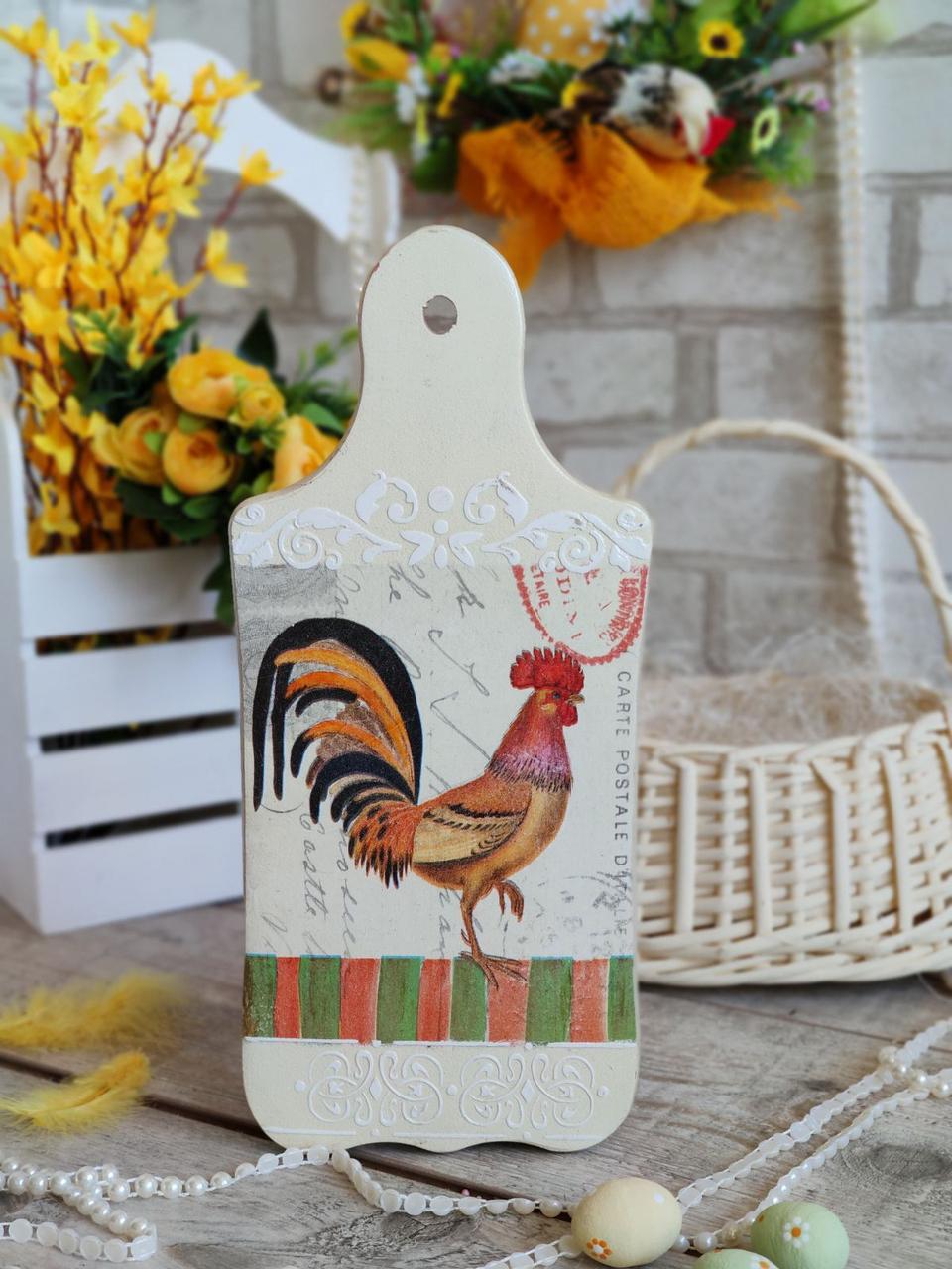 Дошка кухонна із дерева, для декору, Н -33 см великодній декор, фото 1