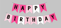 Гірлянда "HAPPY BIRTHDAY", в кольорова