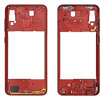 Рамка корпусу Samsung A405F Galaxy A40 2019, червона