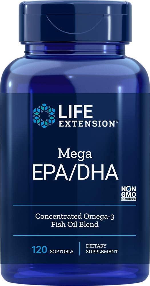 Life Extension Mega EPA/DHA 120 гелевих капсул, фото 1