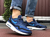 Кросівки чоловічі Nike Air Max Zero QS сітка синій чорний білий, фото 3