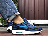 Кросівки чоловічі Nike Air Max Zero QS сітка синій чорний білий, фото 6
