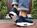 Кросівки чоловічі Nike Air Max Zero QS сітка синій чорний білий, фото 7