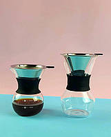 Кавоварка крапельна зі скла (Заварник для кави) 300 мл Frico FRU-337 Чайник заварник скляний