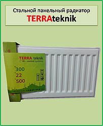 Сталевий радіатор Terra teknik 22k 300*900 бокове підключення