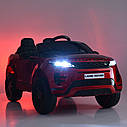 Дитячий електромобіль Джип Land Rover Evoque, колеса EVA, шкіряне сидіння, M 4418 EBLR-1 білий, фото 9