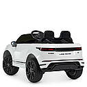 Дитячий електромобіль Джип Land Rover Evoque, колеса EVA, шкіряне сидіння, M 4418 EBLR-1 білий, фото 8