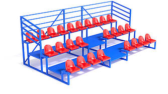 Трибуна на стадіон 26 місць 3 яруси без навісу