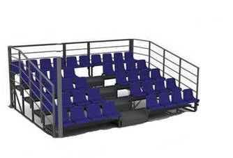 Трибуни на стадіон 42 місця, 5 ярусів без навісу