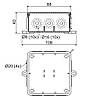 Розподільна монтажна коробка 85х85х40мм, 8130, ip54, Копос, фото 2