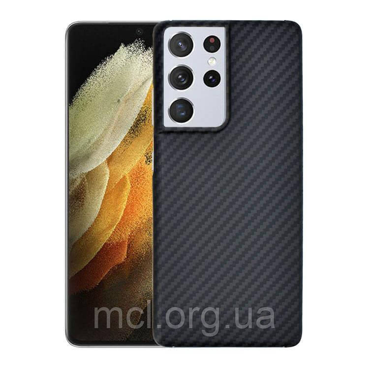 Карбоновий чохол для Samsung Galaxy S21 Ultra Karbon case