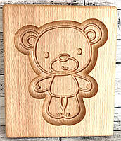 Пряникове дошка Ведмедик дерев'яна розмір 16 *13 * 2см. Форма для формування пряників
