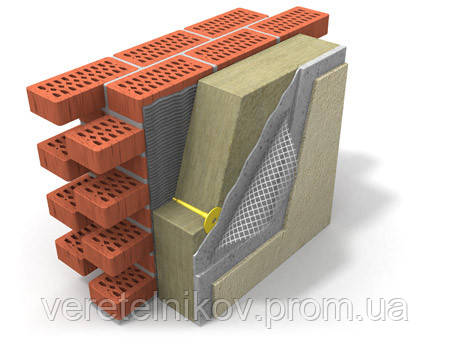 Технофас 100 мм. - на основе базальта для фасада 145 кг/м.куб. - фото 3 - id-p201846006