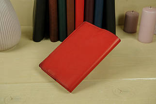 Шкіряна обкладинка для блокноту А5 Дизайн №2, натуральна шкіра Краст, колір Червоний, фото 2