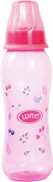 Пляшка для годування Lindo LI 134 рожевий 250 мл від 3 міс.