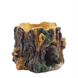 Кашпо Їжачок в пеньку (гіпс) K0712(G)