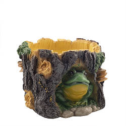 Кашпо Жаба в пеньку (гіпс) K0744(G)