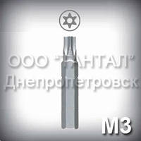 Бита М3 шліц Security Torx — насадка для викрутки до гвинтів антивандальним М3