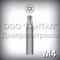 Біта М4 шліц Security Torx — насадка для викрутки до гвинтів антивандального М4