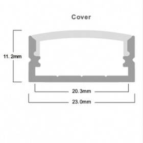 Профіль для світлодіодної стрічки 23х11 мм 3 метри