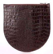 Косметичка из кожи POOLPARTY cosmetic-pp1-croco-brown