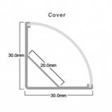 Кутовий профіль для світлодіодної стрічки 3 метри 30х30 мм, фото 2