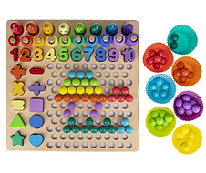 Розвиваюча дерев'яна гра 4 в 1, фото 2