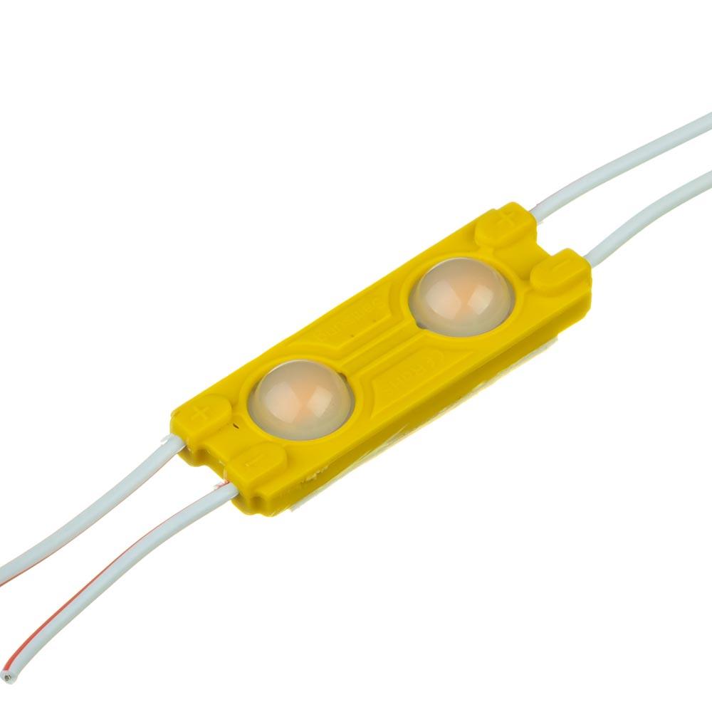 Модуль МТК 12V жовтий 2led smd5730 1Вт IP65, фото 1