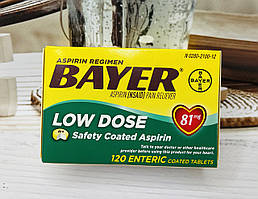 Вітаміни для серця Аспірин Bayer Aspirin Low Dose 81мг, 120шт