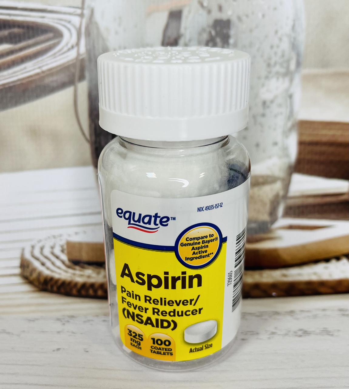Аспірин американський Equate Aspirin, 100штук 325мг, фото 1