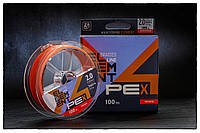 Шнур Zeox Element PE X4 (оранжевый) 0.148 mm 150 м