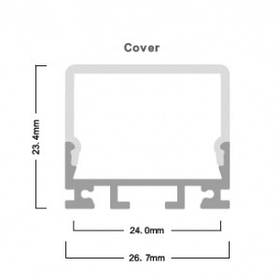Профіль для світлодіодної стрічки 27х23 мм 3 метри