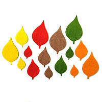 Набір фігурок із фетру "Осінні листя берези" для творчості (вирубка, висічка)