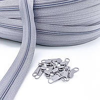 Блискавка спіральна Т3 сіра 528, фото 2