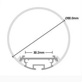 Круглий профіль для світлодіодної стрічки 60 мм 3 метри підвісний
